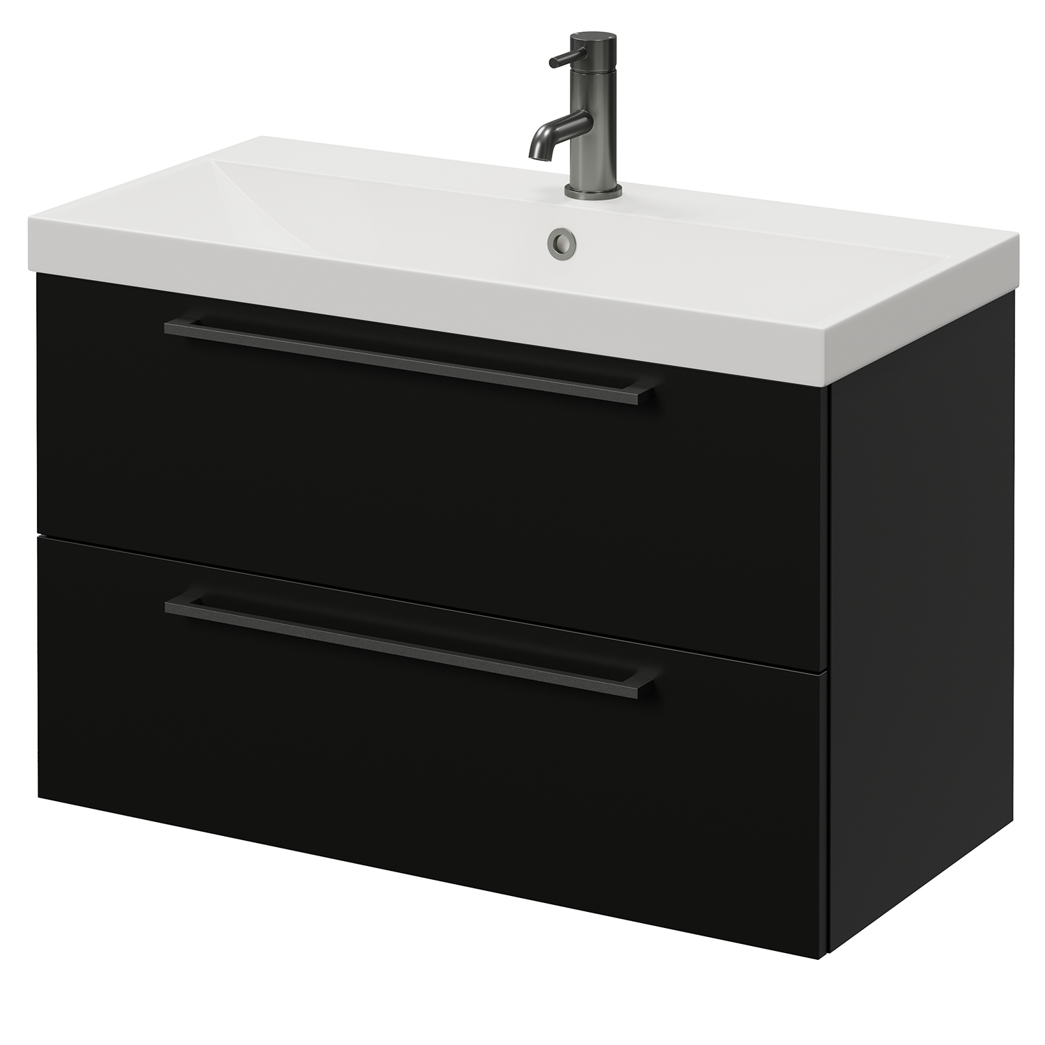 Napoli 390 Wall Mounted 2 Drawer Vanity Unit with Rimini Basin