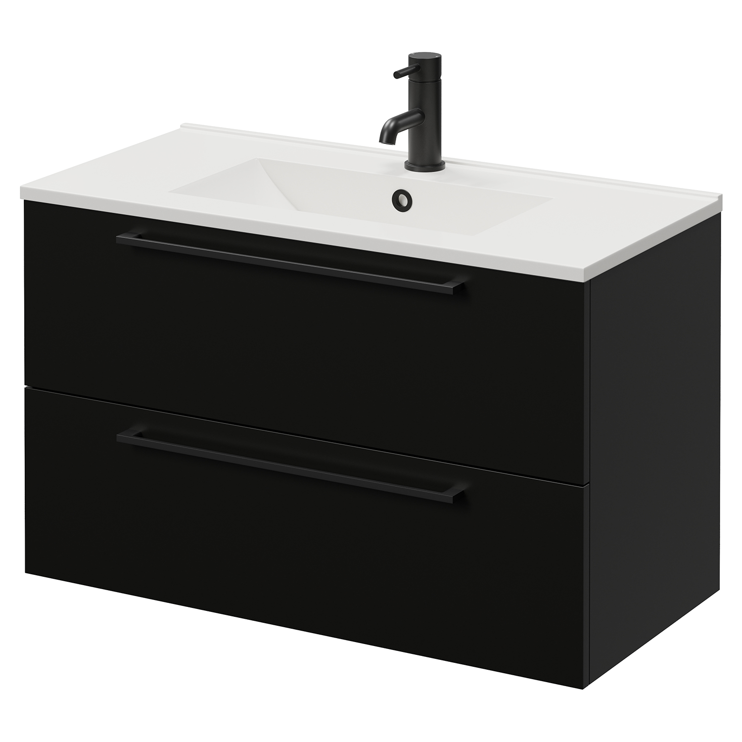 Napoli 390 Wall Mounted 2 Drawer Vanity Unit with Angel Basin
