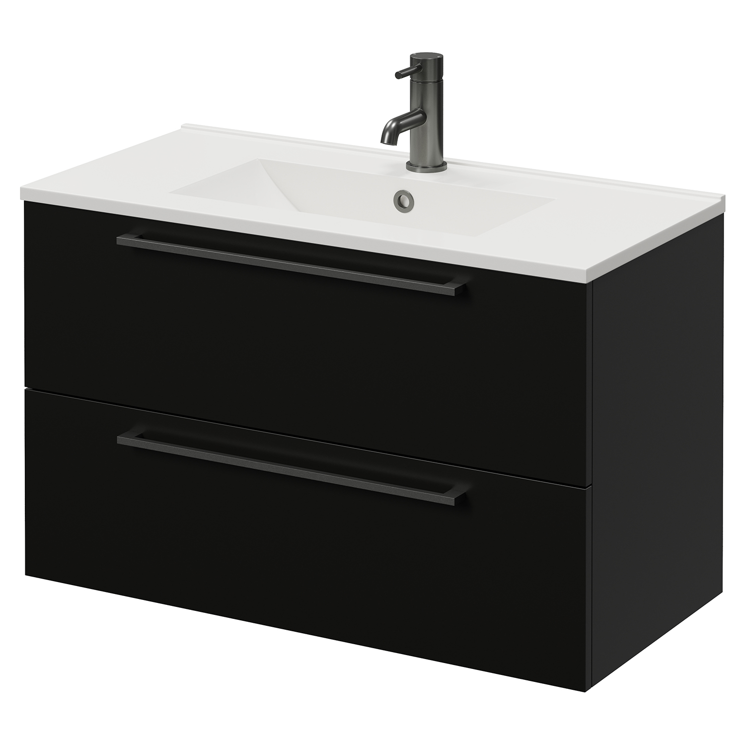 Napoli 390 Wall Mounted 2 Drawer Vanity Unit with Angel Basin