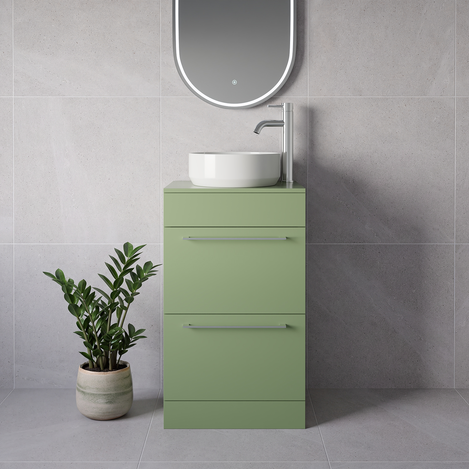 Napoli 390 2 Drawer Vanity Unit for Countertop Basins