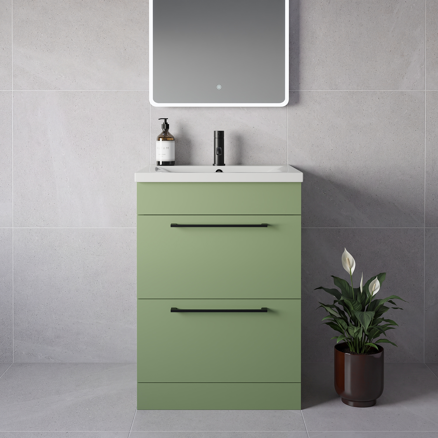 Napoli 460 2 Drawer Vanity Unit with Glide Basin