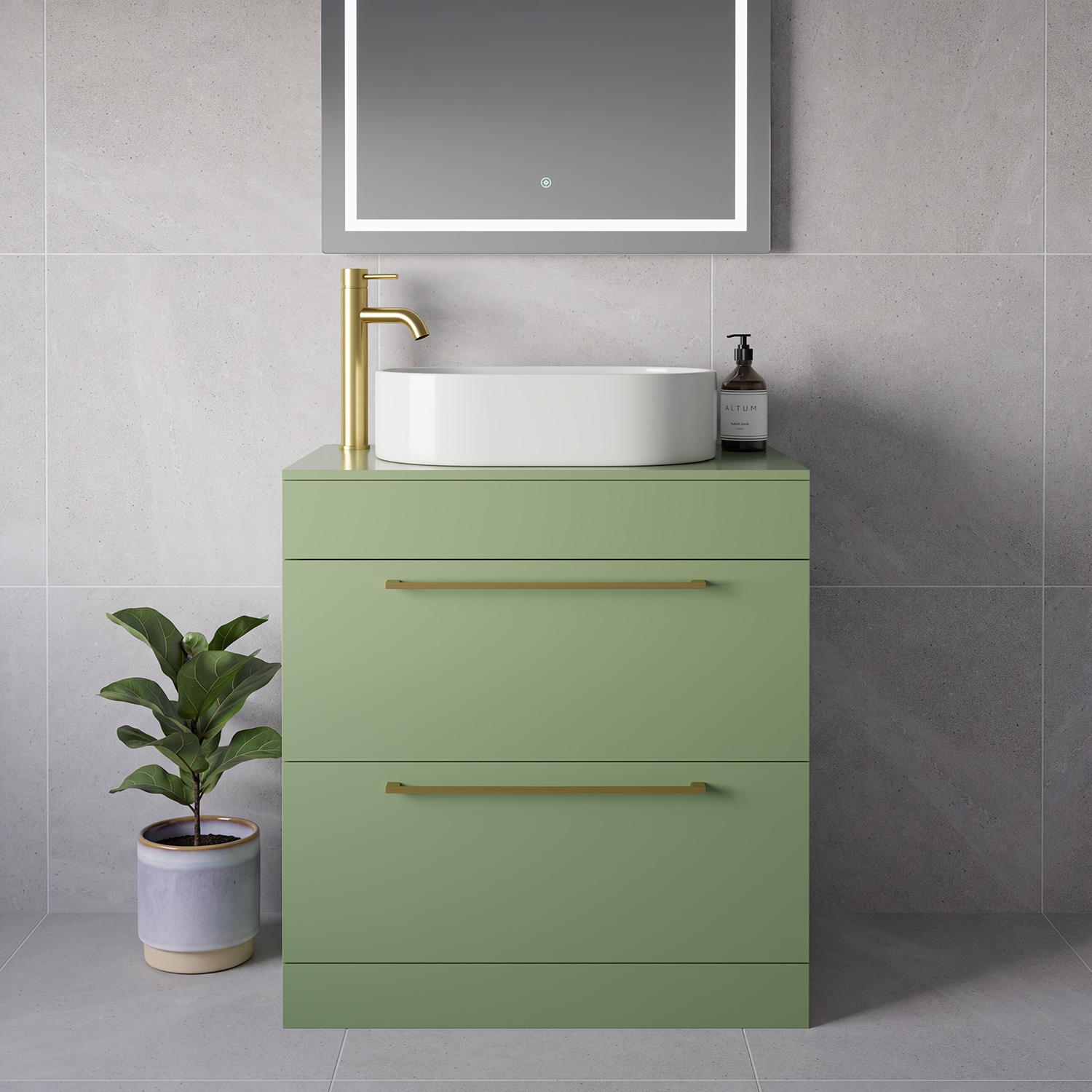 Napoli 460 2 Drawer Vanity Unit for Countertop Basins