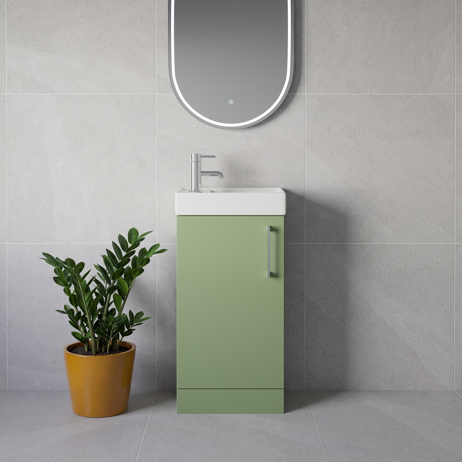 Napoli Cube Single Door Vanity Unit with Align Basin