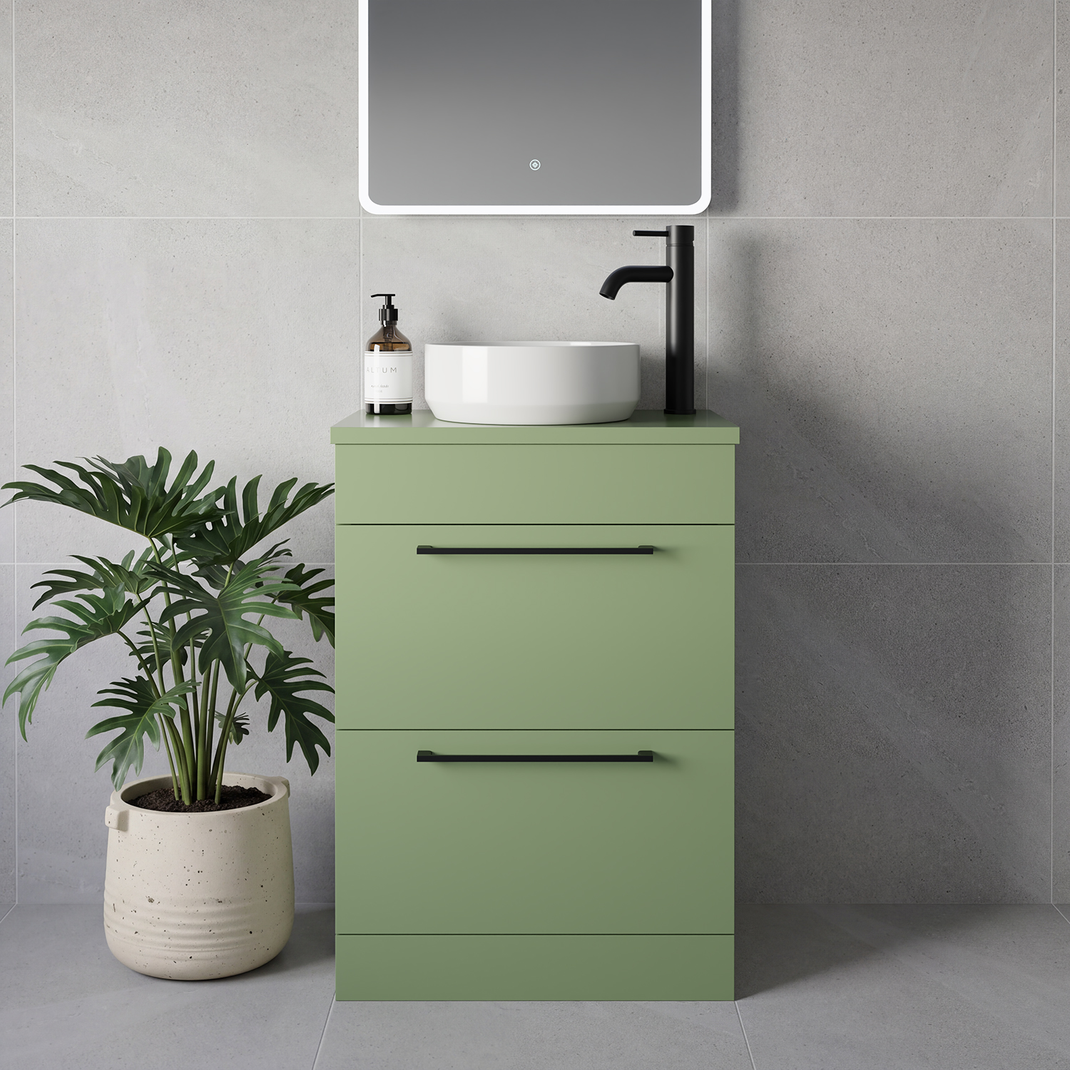 Napoli 390 2 Drawer Vanity Unit for Countertop Basins