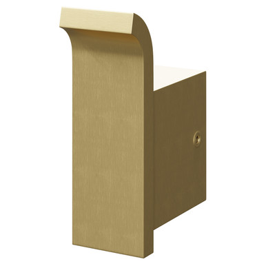 Colore Brushed Brass Square Wall Mounted Robe Hook | | 20Mm X 59Mm X 35Mm