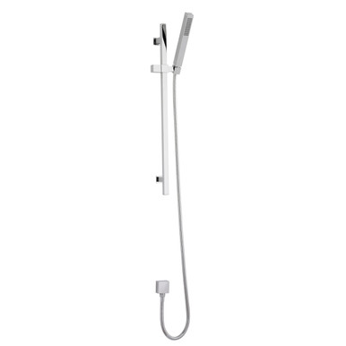Hudson Reed Chrome Kubix Shower Slide Rail Kit | | Brass | 118Mm X 684Mm X 74Mm