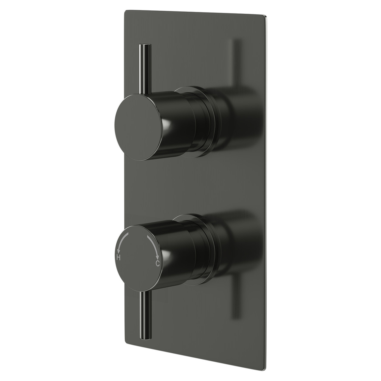 Colore Round Concealed Twin Thermostatic Shower Valve