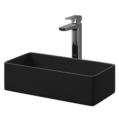 Wholesale Domestic Matt Black Amadora Rectangular Countertop Basin | | Ceramic | 460Mm X 230Mm