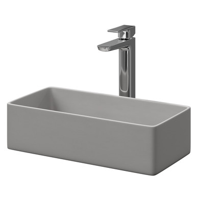 Wholesale Domestic Matt Grey Amadora Rectangular Countertop Basin | | Ceramic | 460Mm X 230Mm