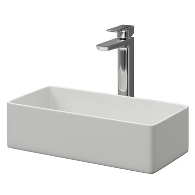 Wholesale Domestic Matt White Amadora Rectangular Countertop Basin | | Ceramic | 460Mm X 230Mm