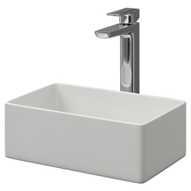 Wholesale Domestic Matt White Amadora Small Rectangular Countertop Basin | | Ceramic | 360Mm X 230Mm