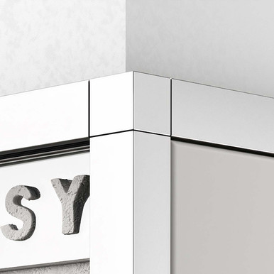 Tileasy Chrome Boxed Metal Tile Trim Corner | | Aluminium | 10Mm