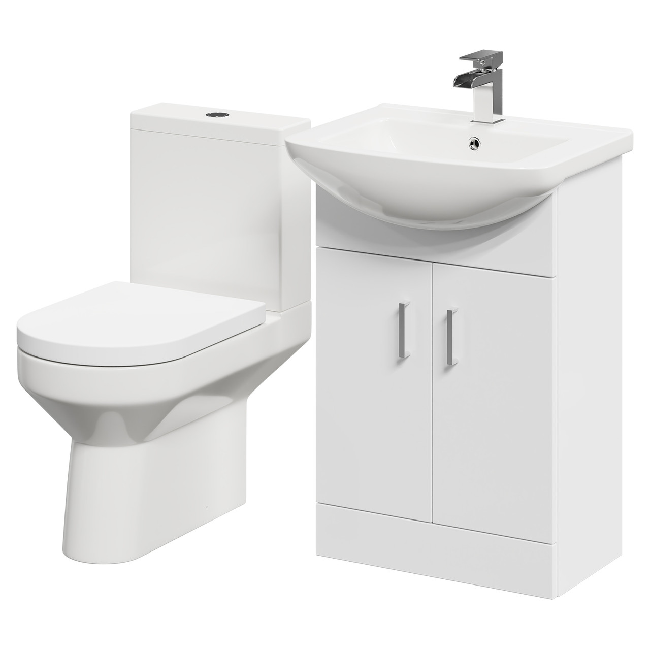 Neiva 2 Door Vanity Unit and Open Back Toilet Suite