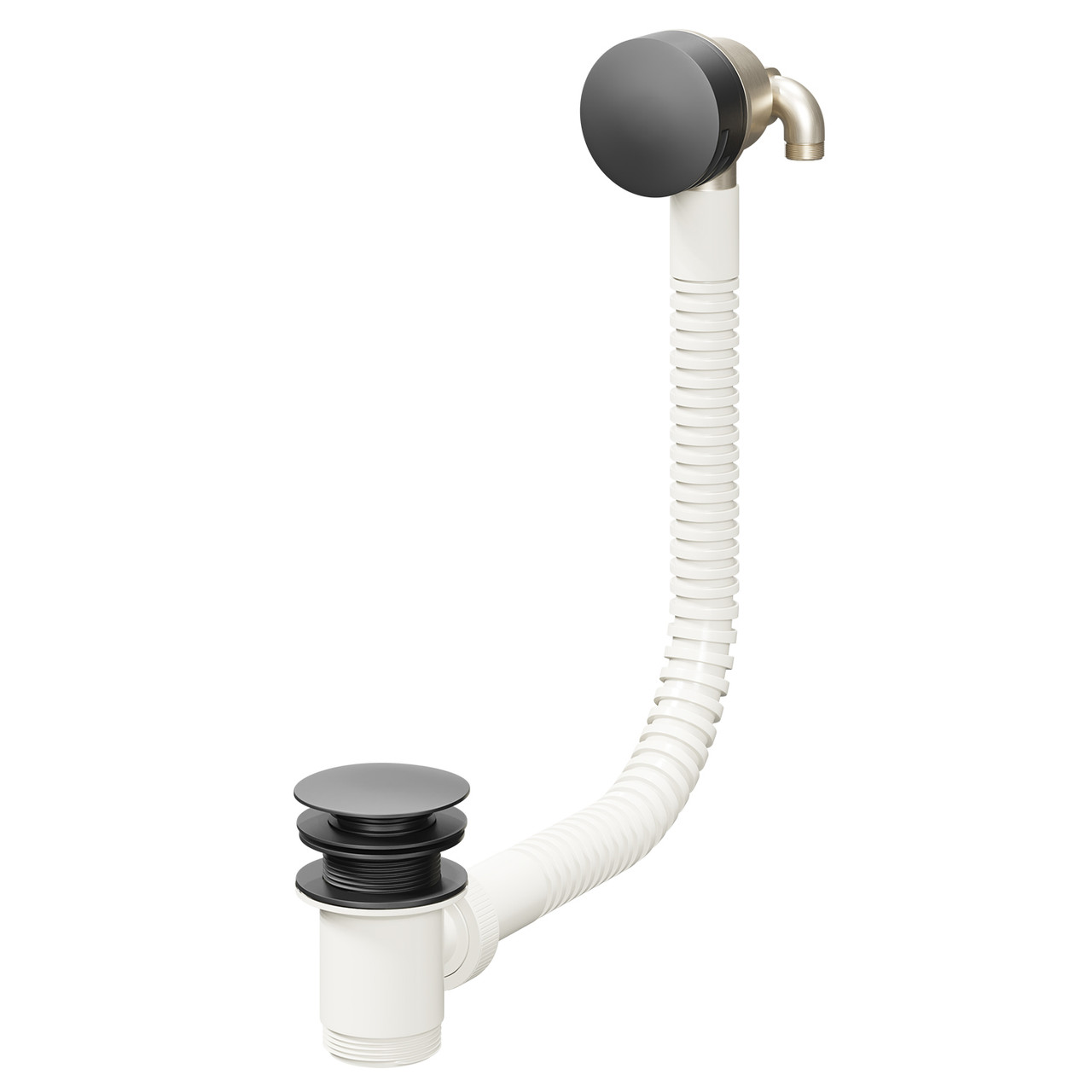 Colore Free Flow Bath Filler with Push Waste and Overflow