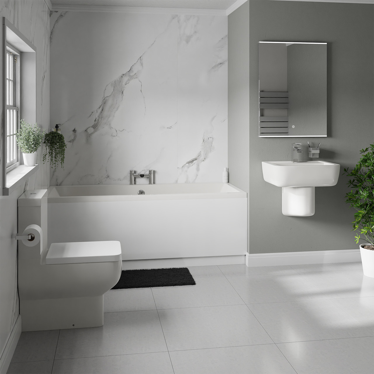 Addison Straight Double Ended Bathroom Suite