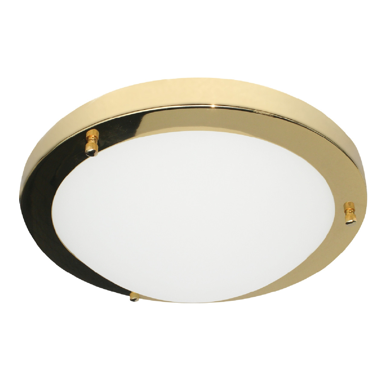 Forum Polished Brass Spa Delphi Large 2 X E14 Flush Ceiling Light | | Steel | 310Mm