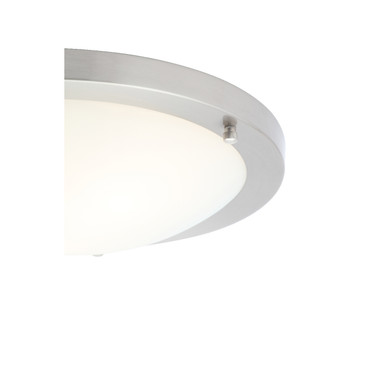 Forum Satin Nickel Spa Delphi Large 2 X E14 Flush Ceiling Light | | Steel | 310Mm