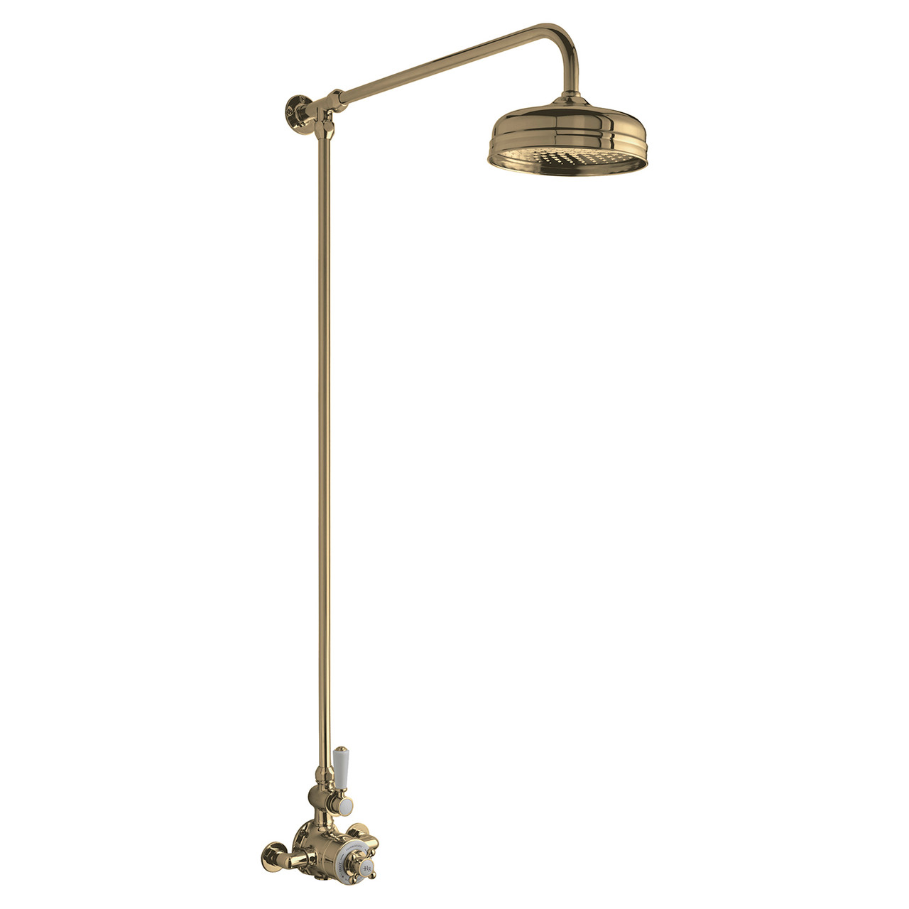 Old London Topaz Thermostatic Shower Valve and Rigid Riser Shower Kit