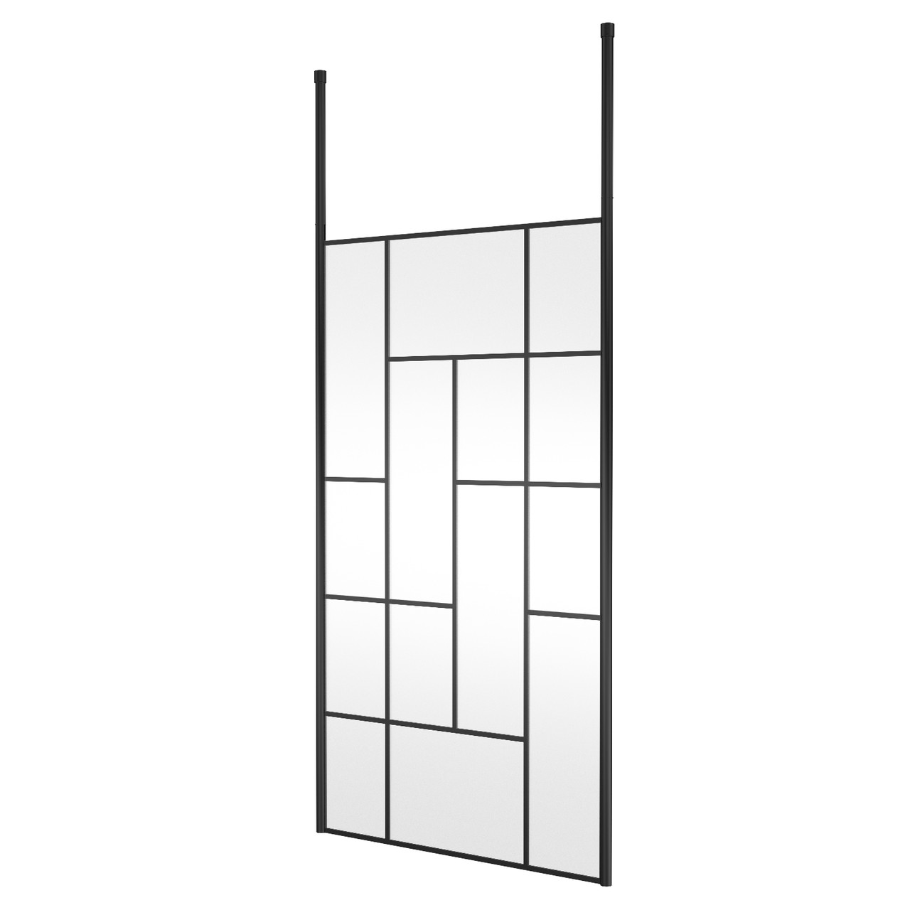Hudson Reed Abstract Framed Wetroom Shower Screen with Ceiling Posts