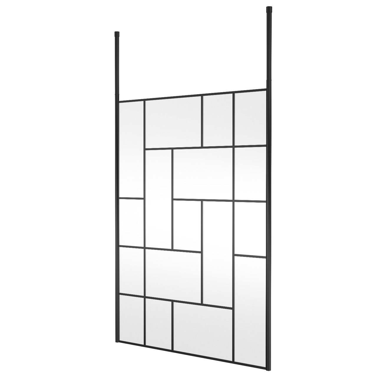 Hudson Reed Abstract Framed Wetroom Shower Screen with Ceiling Posts