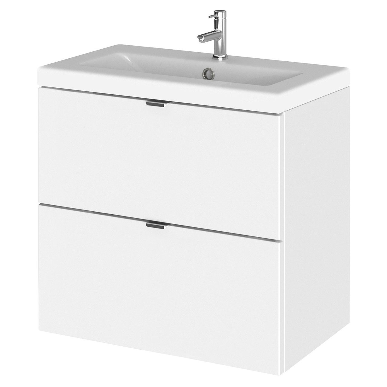 Hudson Reed Fusion Wall Hung 2 Drawer Combination Vanity Unit with Ceramic Basin
