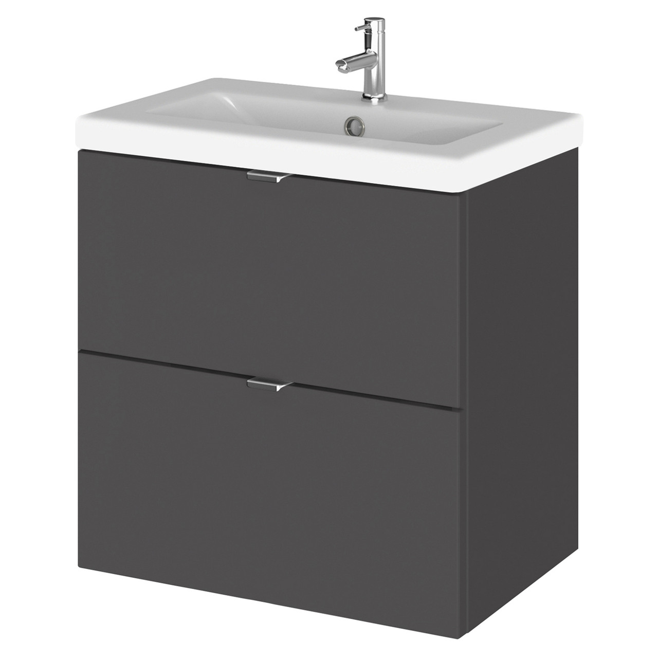 Hudson Reed Fusion Wall Hung 2 Drawer Combination Vanity Unit with Ceramic Basin