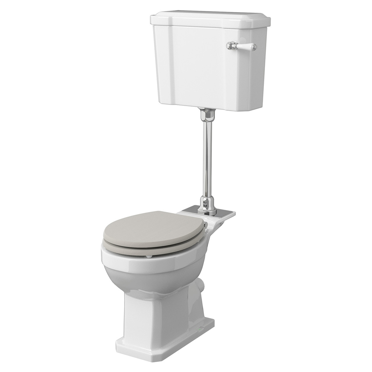 Old London Richmond Toilet Pan and Mid Level Cistern with Flush Pipe Pack