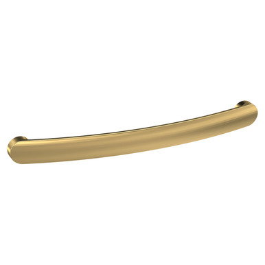 Nuie Brushed Brass D Shaped Furniture Handle With 192Mm Hole Centres | | 210Mm