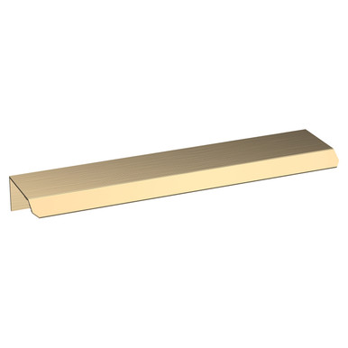 Nuie Brushed Brass Finger Pull Furniture Handle | | Zinc Alloy | 150Mm