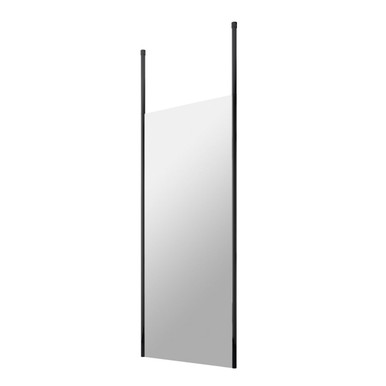 Hudson Reed Matt Black Wetroom Shower Screen With Ceiling Posts | | Glass/Aluminium | 800Mm X 1950Mm
