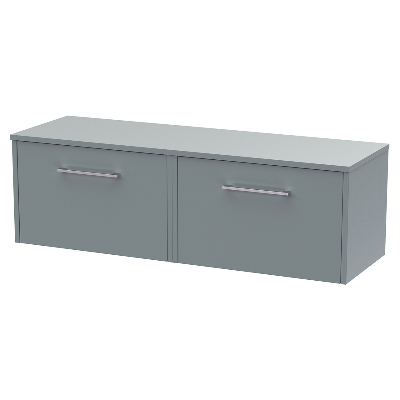 Hudson Reed Juno Matt Wall Hung 2 Drawer Vanity Unit with Worktop