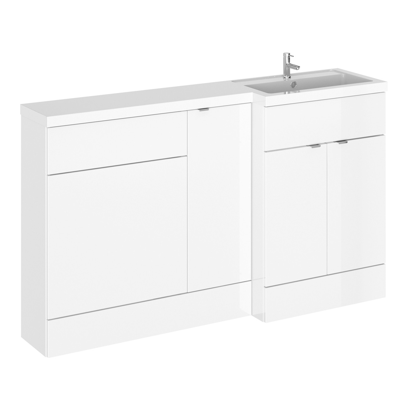 Hudson Reed Fusion 3 Door Combination Right Hand Basin Vanity Unit Toilet Suite