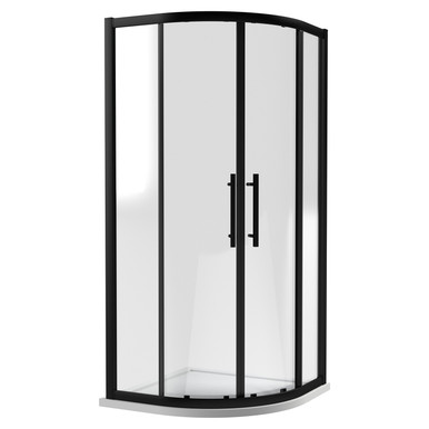 Hudson Reed Matt Black Apex Double Door Quadrant Shower Enclosure | | Glass/Aluminium | 1000Mm