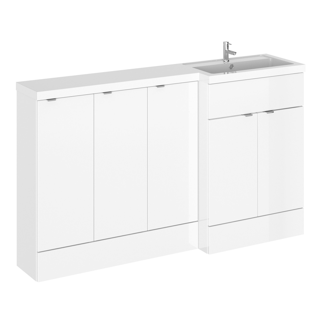 Hudson Reed Fusion 5 Door Combination Right Hand Basin Vanity Unit