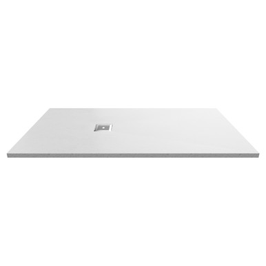 Nuie Slate White Slimline Rectangular Shower Tray | | Acrylic/Stone Resin | 1700Mm X 900Mm