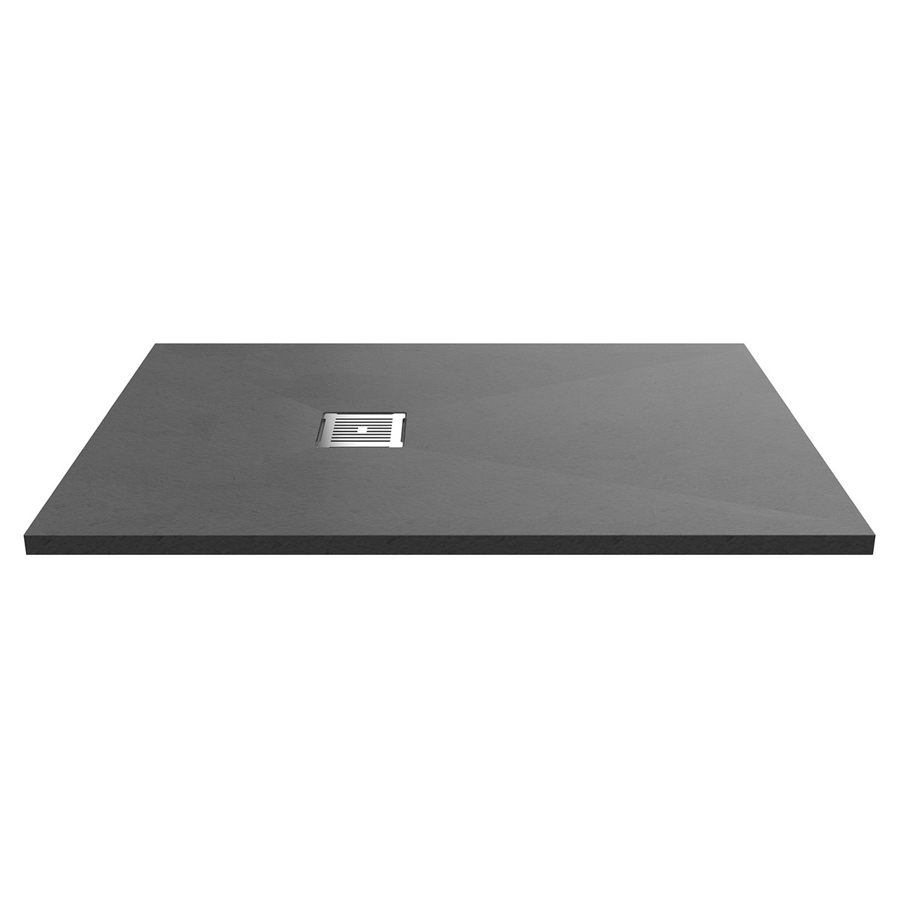Nuie Slate Grey Slimline Rectangular Shower Tray | | Acrylic/Stone Resin | 1200Mm X 800Mm