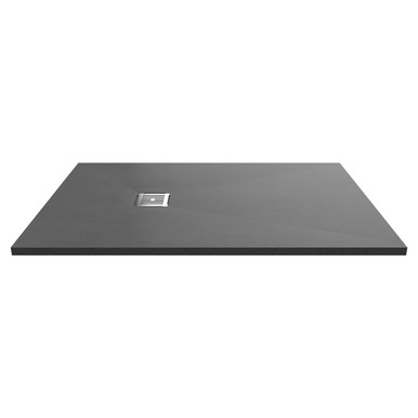 Nuie Slate Grey Slimline Rectangular Shower Tray | | Plastic/Stone Resin | 1400Mm X 900Mm
