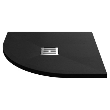Nuie Slate Black Slimline Quadrant Shower Tray | | Acrylic/Stone Resin | 800Mm X 800Mm