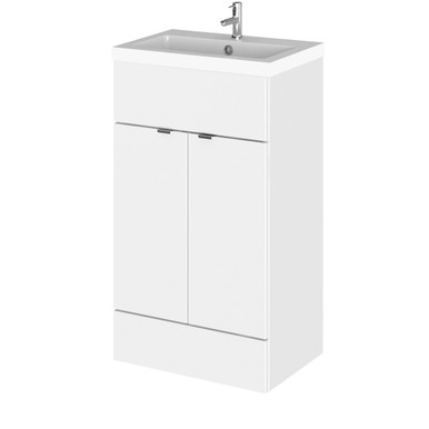 Hudson Reed Gloss White Fusion 2 Door Combination Vanity Unit | | Mdf | 500Mm
