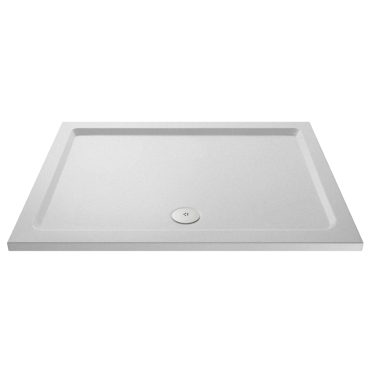 Nuie Slip Resistant Rectangular Shower Tray with Centre Edge Waste