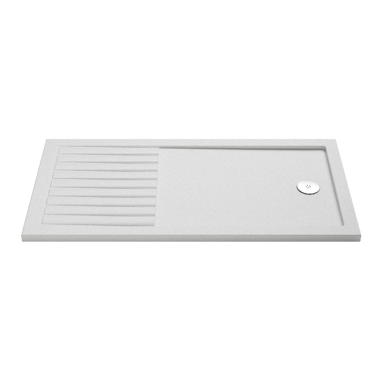 Nuie Slip Resistant Walk In Shower Tray with Centre Edge Waste