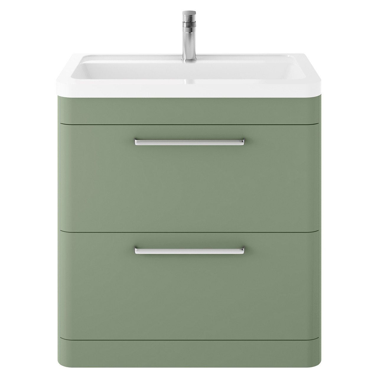 Hudson Reed Solar Matt Floor Standing 2 Drawer Vanity Unit and Ceramic Basin