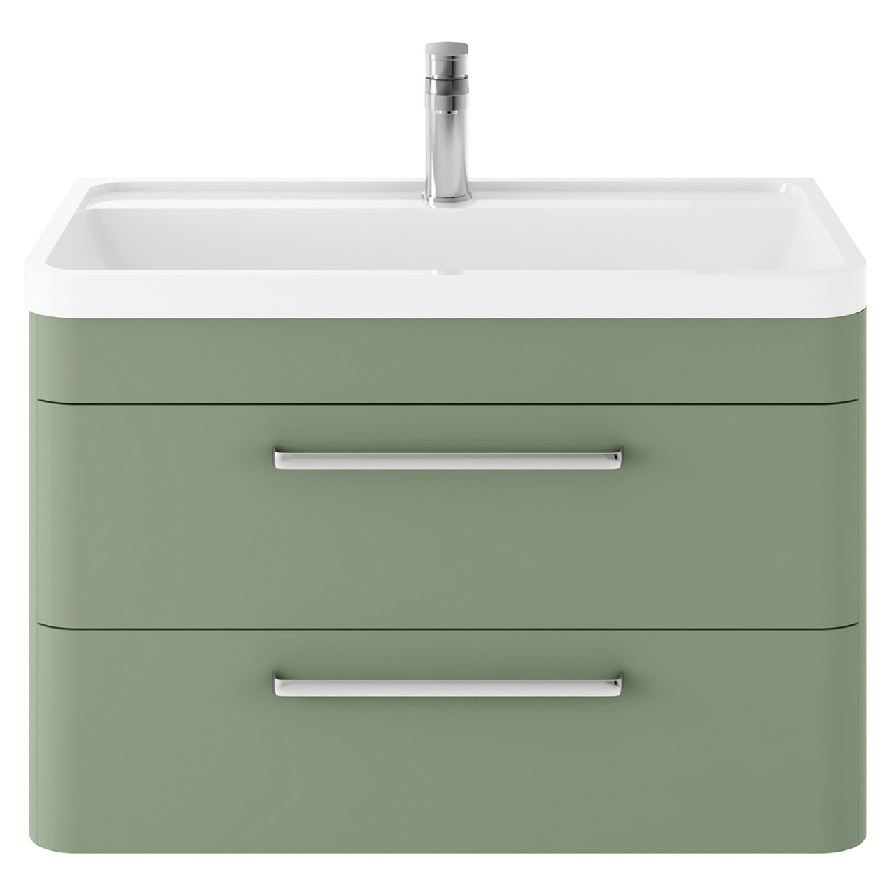 Hudson Reed Solar Matt Wall Hung 2 Drawer Vanity Unit and Polymarble Basin