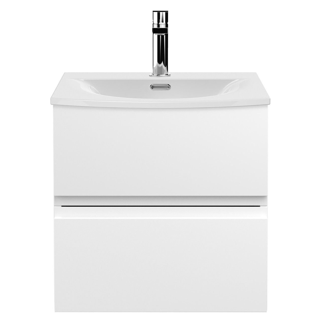Hudson Reed Urban Wall Hung 2 Drawer Vanity Unit and Curved Ceramic Basin