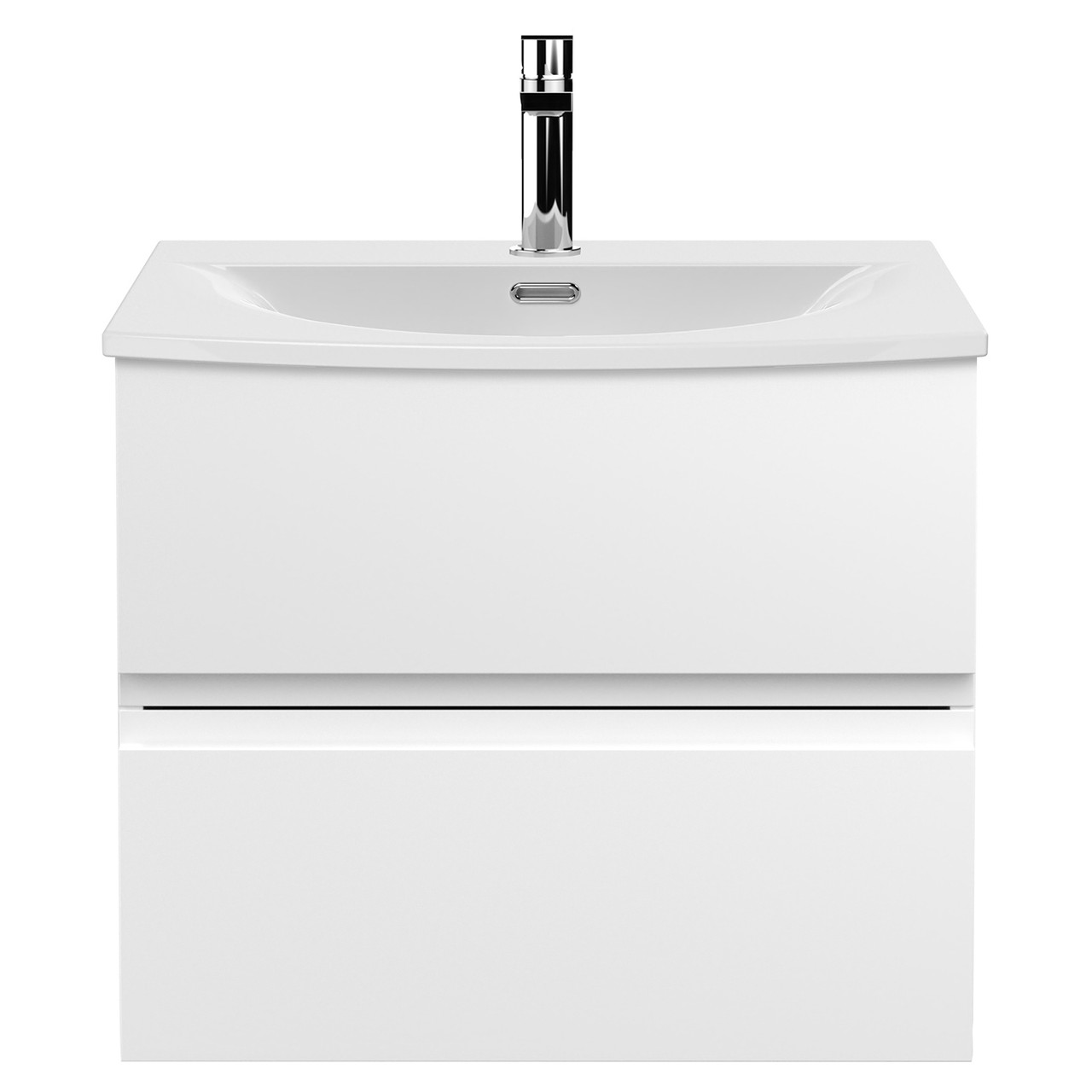 Hudson Reed Urban Wall Hung 2 Drawer Vanity Unit and Curved Ceramic Basin