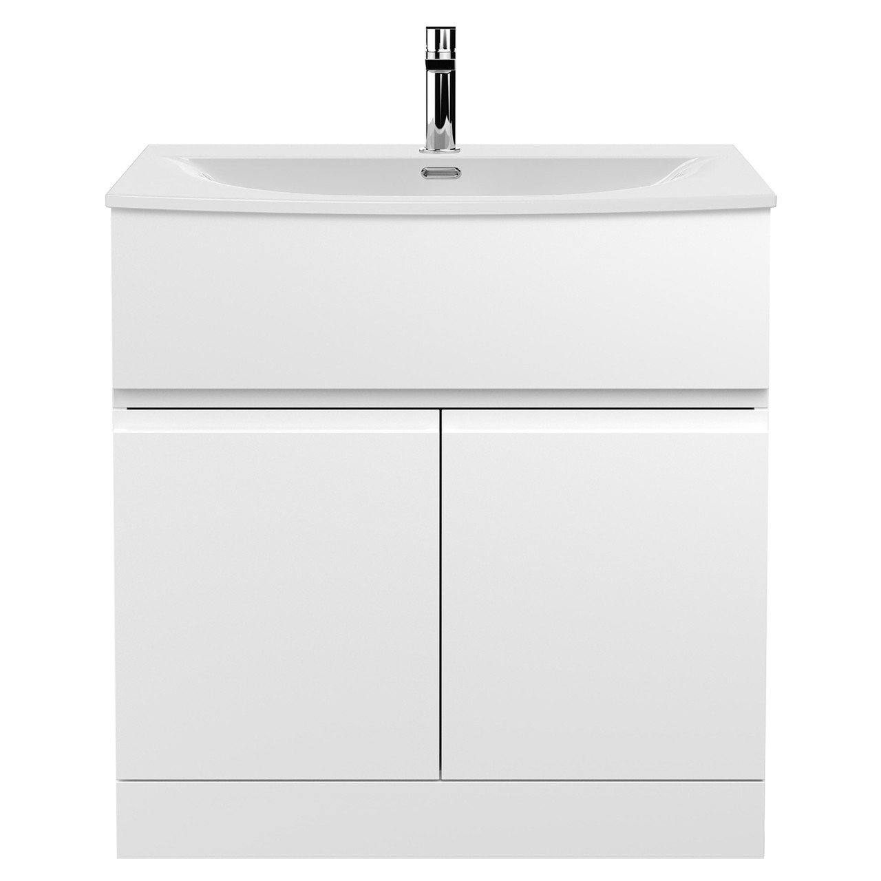 Hudson Reed Urban Floor Standing Vanity Unit and Curved Ceramic Basin