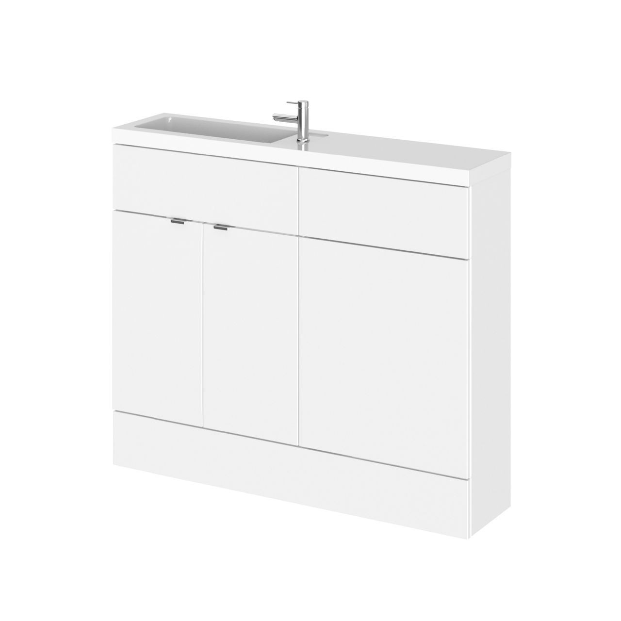 Hudson Reed Fusion Compact 2 Door Combination Vanity Unit Toilet Suite
