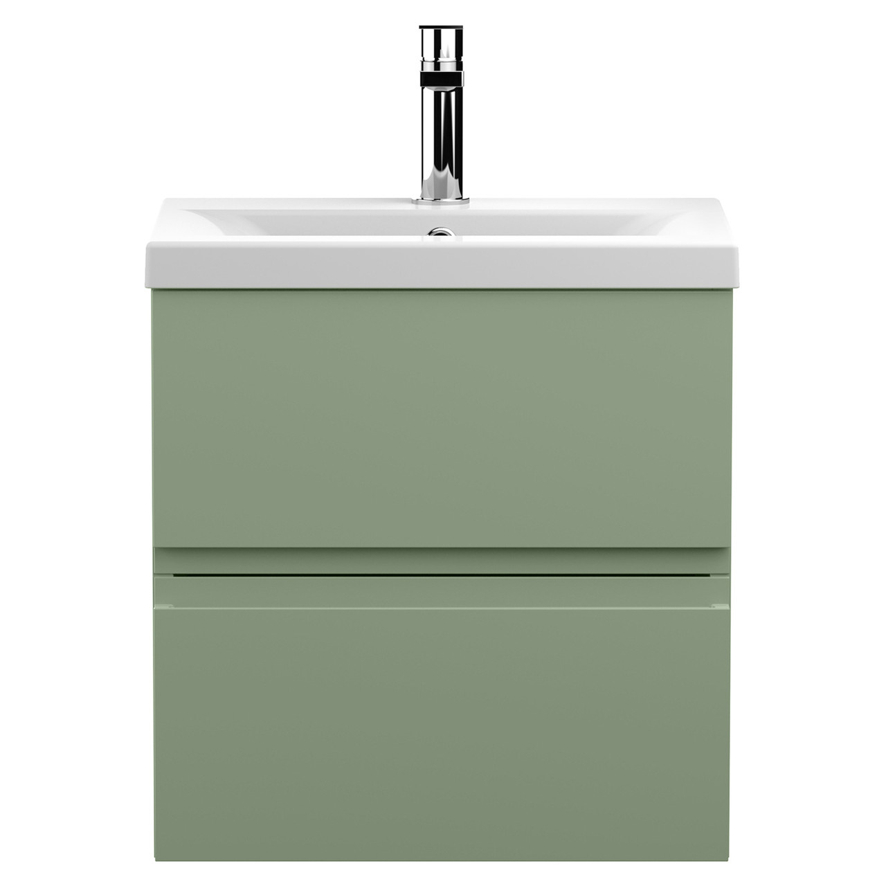 Hudson Reed Urban Wall Hung 2 Drawer Vanity Unit and Mid Edge Ceramic Basin
