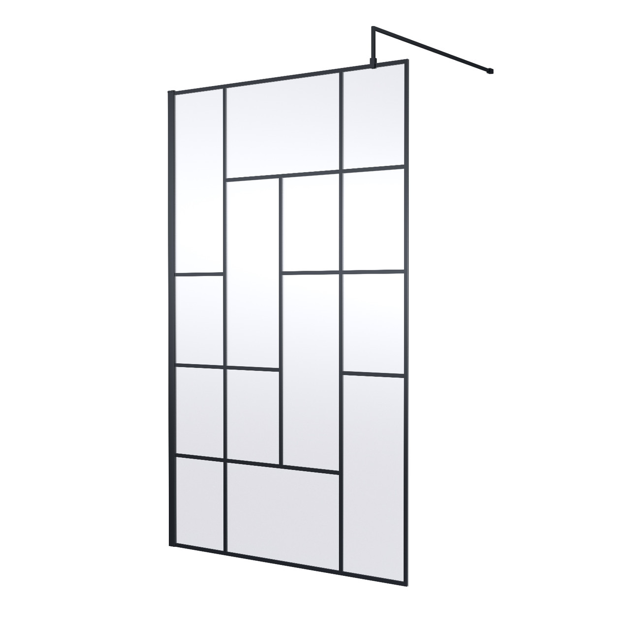 Hudson Reed Abstract Wetroom Screen With Support Bar