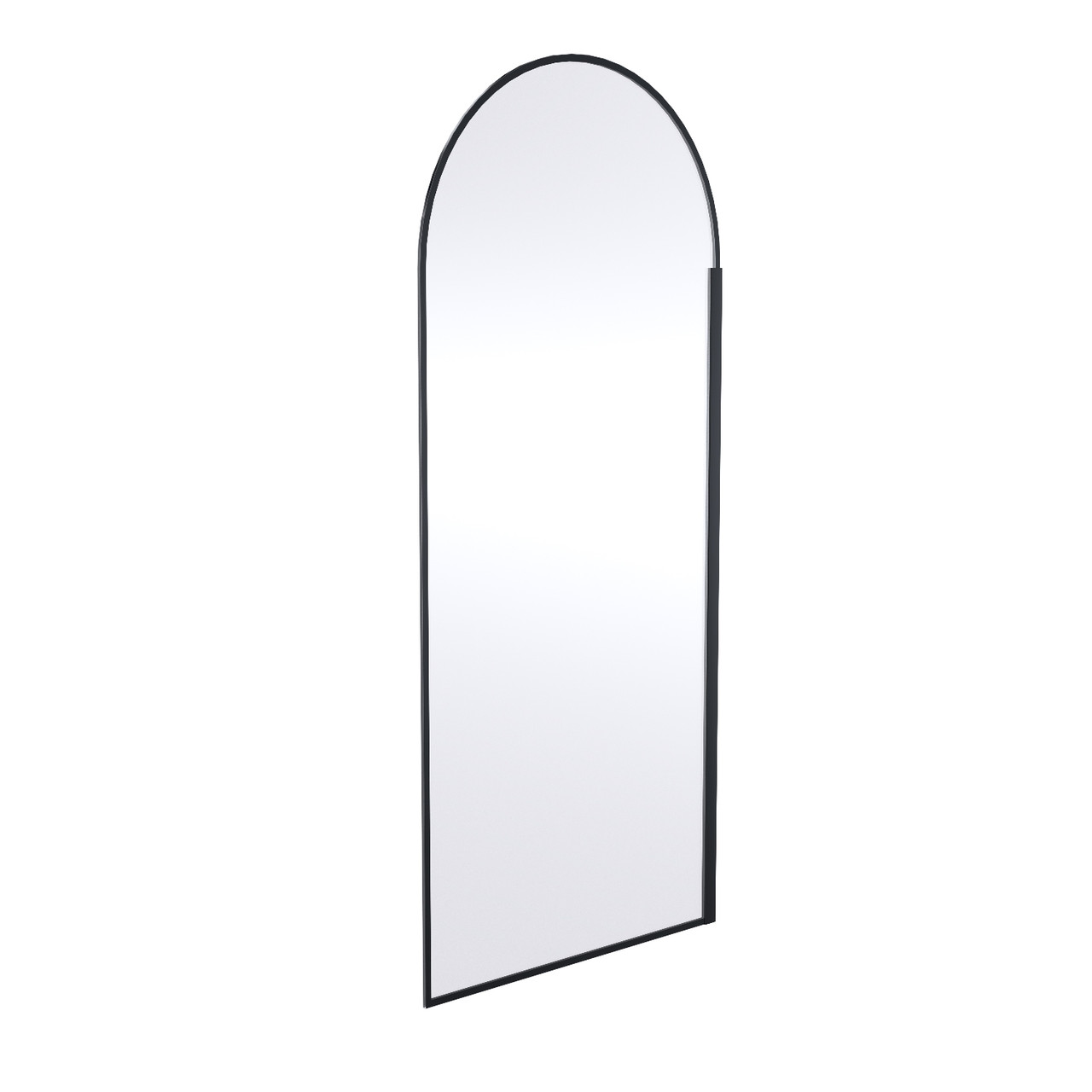 Hudson Reed Matt Black Arched Wetroom Shower Screen With Frame | | Glass/Aluminium | 900Mm